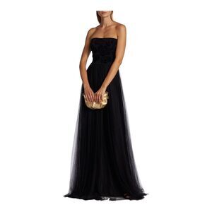 CHIARA Boni La Petite Robe Brielle Floral Mesh Strapless Gown Size 10 NWT